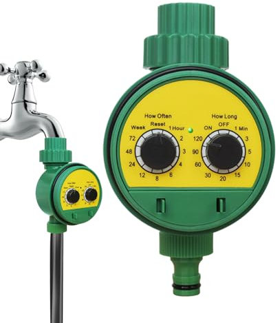 SVCEQZE Programadores De Riego para Mangueras De Jardín - Herramienta De Temporización para Exteriores - Temporizador De Agua De Precisión Antiatasco para Césped, Invernadero, Patio Y Jardinería