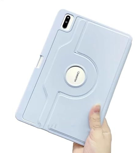 MEFEPLPBZC Étui Rotatif en Cuir PU for Tablette Huawei MatePad 12X BKY-W09 12 Pouces 2024, résistant aux Chocs, avec Porte-Crayon(Blue)