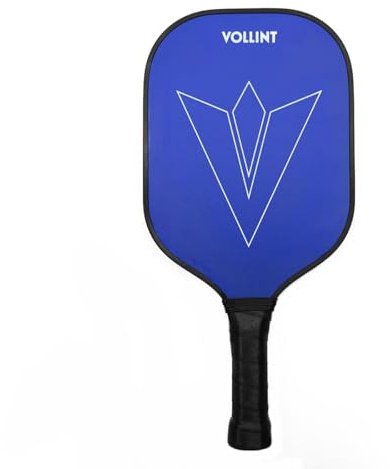 Vollint VT1 Fibreglass Pickleball Paddle - Lightweight Beginner Paddle with 11mm Polypropylene Core, PU Grip & Edge Guard - Standard Widebody Shape for Control, Manoeuvrability & Forgiveness