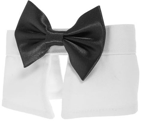 BESTonZON Verstellbares Haustier mit Fliege Kleines und Hundehalsband Komfortabel und Einstellbar für Party Hochzeit Foto Shooting und