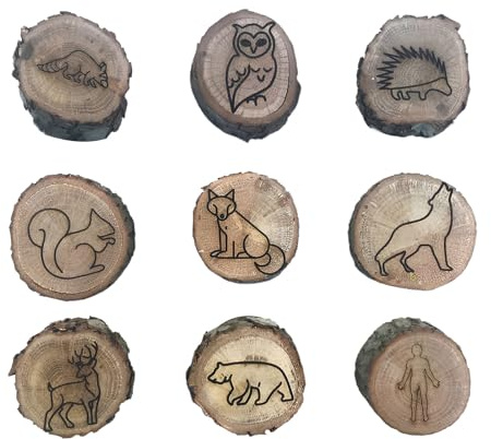 Tierspuren-Stempel – Holz-Tierspuren, zuverlässiges Material | Kreatives Holzhandwerk mit breitem Anwendungsspektrum, Spielteig-Stempel für Handwerk, Weihnachten, Thanksgiving und mehr Anlässe