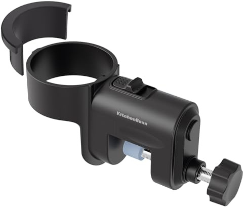 Sous Vide Clamp Bracket Replacement Fit Anova Greater Goods BK300B | KitchenBoss Sous Vide Fixing Bracket with Silicone Shim, Fits sous vide with 2.08–2.46 inch diameter