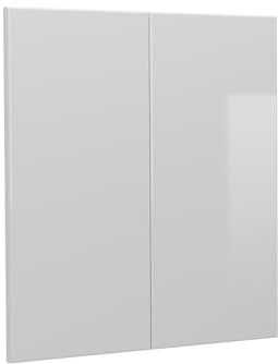 Vicco Küchenfront R-Line, Weiß Hochglanz, 59.2 x 59 cm | Möbelfront für den Hängeschrank, passend für R-Line Küchenschränke zur einfachen Montage