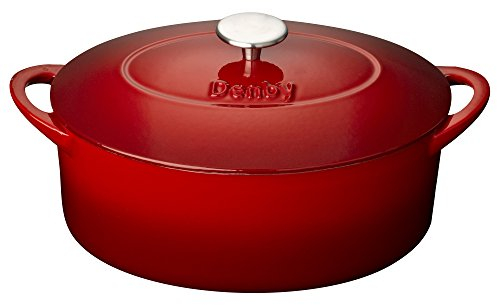 Denby 193048873 Pomegranate Cast Iron 28Cm Oval Casserole, 21 x 34 x 14 cm