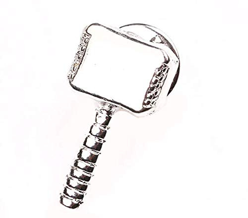 Patch Nation Thors Hammer Silver Cosplay Metal Fan Pin Badge Brooch