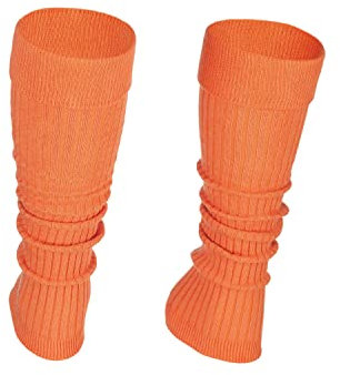 STEVEN Stulpen Mädchen Orange, Wadenwärmer aus Baumwolle für Mädchen, Stulpen Kinder Mädchen, Stulpen für Kinder, beinstulpen Mädchen, Leg Warmers Kinder, Geschenk für Junge Tänzer