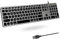 Macally Tastiera retroilluminata per Mac, silenziosa, elegante e funzionale, 3 livelli di luminosità, 107 tasti, cavo USB da 1,5 m, tastiera Apple, retroilluminata, cablata per Mac, iMac, MacBook Pro