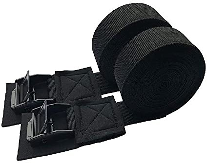 Tiardey 1 pair Black 10ft Tie Down Straps, Surfboard Canoe Strap, Surf Roof Kayak Straps, Adjustable Buckle Straps for Roof rack binding