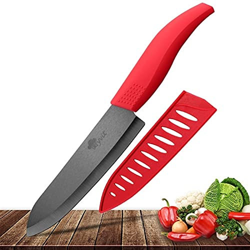 DZCP Coltello da Cucina Coltello in Ceramica 6 5 4 3 Pollici Cucina da Cucina Coltelli Zirconia Blade Blade Utility Affettatura Affetti (Color : 6 inch Red)