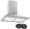 Baridi 60cm Chimney Style Cooker Hood with Carbon Filters, Stainless Steel - DH126