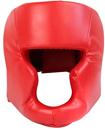 Box-Kopfbedeckung, Boxen Kopfschutz, Boxhelm Krav MAGA Muay Thai, Leder Boxhelm Thaiboxen Gesichtsschutz, Professionelle Kopfschutz Sparring Stoßfest Helm, Kunst Kickboxen Taekwondo Karate BJJ Trainin