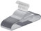ABHENG Perchas de Plástico, 30 Unidad, Apertura en Forma de U, Perchas con Revestimiento de Goma, Resistentes, Antideslizantes, Gancho Giratorio 360º, 41.5 x 0.5 x 22.5 cm, Gris APY0430G