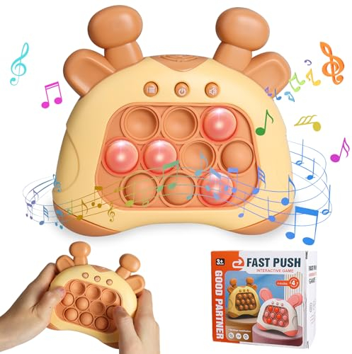 Pop Elektronisches Spiel it, Quick Push Pop it Spiel, Puzzle-Spielmaschine Game Controller, Sensory Fidget Toys, Anti-Stress Fidget Squeeze Handheld-Konsole Geschenk für Kinder und Erwachsene