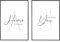 HEI Print PERSONALISIERTES Poster Set für Schlafzimmer - Posterset Dekoration Wohnzimmer, ohne Rahmen, Bilder für zu Hause, Collage Deko für Paare… (Home is where (2er))