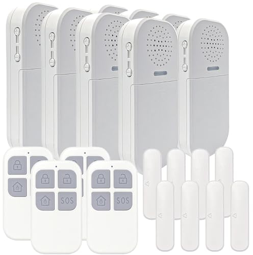 VisorTech Minialarm: 4er-Set Mini-Alarmanlage & Türklingel mit 2 Sensoren, 130 dB (Fenster Alarm Systeme, Tür Alarm Systeme, Bewegungsmelder)