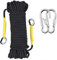 Gangying Kletterseil 8mm Statisches Kletterseil 50m Outdoor Seil Feuerrettungs-Fallschirm-Seil Geflecht Nylon Seil mit 2 Karabinern für Wandern Outdoor Bergsteigen Sport Camping