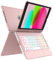 MMK Tastatur Hülle für iPad 10.2 Zoll(9/8/7 Generation), 7 Farben Beleuchtung & Multi Touch Trackpad & Auto Schlaf/Wach Funktion, Flip Stand Gehäuse mit Bleistifthalter, für iPad 10.2(2019/2020/2021)
