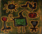 GYTRI CGFHJ Joan Miro Teller aus der Serie Poster Abstrakte Wandkunst Joan Miro Leinwand Gemälde Farbmuster Drucke für Wohnkultur Bild 70x50cm Kein Rahmen