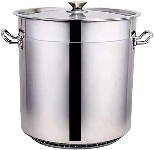 BGFYUSF Olla de Cocina Grande, Olla de 30 cm con Tapa de Acero Inoxidable, Olla de Sopa Espesada con Fondo Compuesto, Olla de Sopa de Gran Capacidad, para guiso, Sopa, estofado de Carne