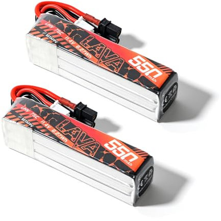 BETAFPV 2Stück Lava 550mAh 3S 11,4V LiHV 75C FPV Lipo-Akku mit XT30-Anschluss, wiederaufladbarer Lipo-Akku für 3S FPV Racing Whoop Drone Quadcopters wie Pavo20 3S Brushless Drone, Pavo Pico Frame