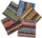 EDGEAM 5 Stück Baumwolle Stoff zum Nähen 30x30cm, Ethnisches Muster Baumwollstoff Patchwork Stoffe Paket Quiltingstoffe für DIY Handwerk (Bunt, 30x30 cm)