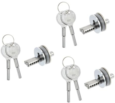 Artibetter 3stücke Glass Door Lock Mit Schlüssel Für Schmuckschrank Und Schiebetüren Sicherer Türverschluss Für Glas Und Schranktüren Installieren Stabil Und Benutzerfreundlich Für