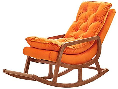 Fauteuil à bascule pour chambre à coucher, salon, balcon, terrasse, jardin, fauteuil confortable pour femme enceinte, chaise de relaxation pour l'extérieur et l'intérieur, pour lire et l'heure du café