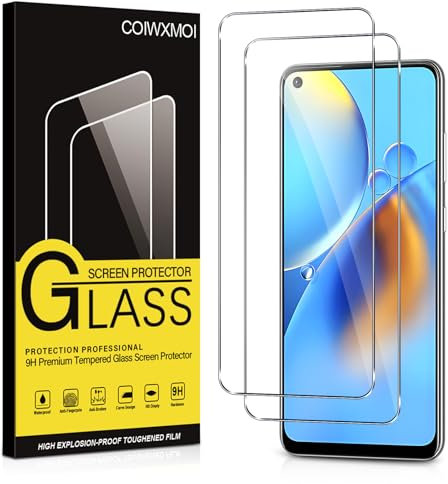 Coiwxmoi 2 Piezas Protector Pantalla para OPPO A74 4G / A94 5G 6.43,Cristal Templado, Dureza 9H, Ultra Transparente, Anti Arañazos, Sin Burbujas,Ultra Resistente, Clear