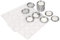 PATIKIL 40 Set Bottle Caps for Crafts, 1 Inch Double Sides Printed Craft Bottle Caps with Clear Resin Epoxy Stickers for DIY Craft Badge Making, Silver Tone