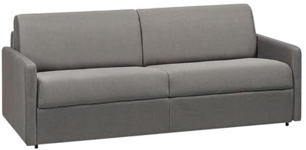 Vente-unique-Schlafsofa 4-Sitzer - Liegefläche: 160 cm - Matratzenhöhe: 22 cm mit Memory Schaum - Stoff - Hellgrau - CALIFE