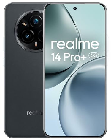 realme 14 Pro+ 5G Smartphone, 8+256GB,Snapdragon® 7s Gen 3, Fotocamera Sony IMX896 OIS 50MP, Display Quad-Curve Senza Cornici, Batteria 5260mAh, Ricarica Rapida 80W SUPERVOOC, Grey