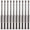 10 Pack Of - 6mm x 110mm Long SDS Plus Hammer Drill Bits, Professional Tungsten Carbide Tipped Masonry Drill Bit For Brick, Concrete, Stone, Granite. 6mm SDS Drill Bit