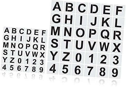 STOBOK 72Stücke Schablonen Für Holzmalerei Wiederverwendbare Briefschablonen Für DIY Projekte Bastelmaterial Für Erwachsene