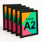 Aluanz Porte Affiche A2 Noir - Lot de 5 - Cadre clic-clac interchangeable, Affiche murale avec film antireflet, Cadre aluminium, Utilisation horizontale ou verticale - 594x420mm