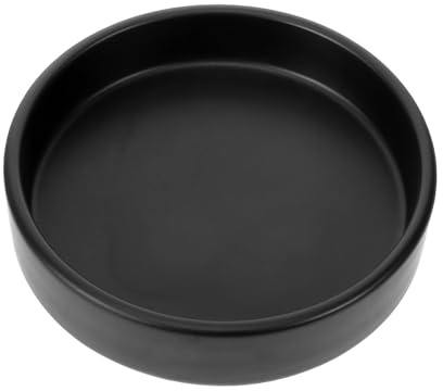 Artibetter Keramik Pflanztopf Untersetzer Rund Klein Tropfschale für Blumentöpfe in Schwarz Geeignet für Zimmerpflanzen und Garten