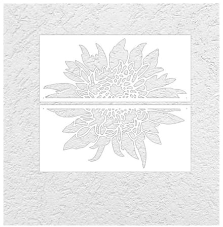 Pochoirs pour peinture murale, Pochoirs muraux for peindre des motifs de fleurs, plusieurs tailles de 40 à 80 cm(XXL 80cmX70cm - B)