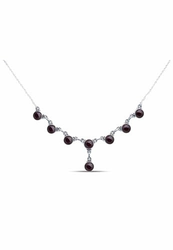 mantraroma Kette 925 Silber SAMA rund mit Edelstein