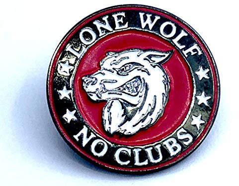 Patch Nation Lone Wolf No Clubs Metall Badge Pin Pins Radfahrer Anstecker Broschen