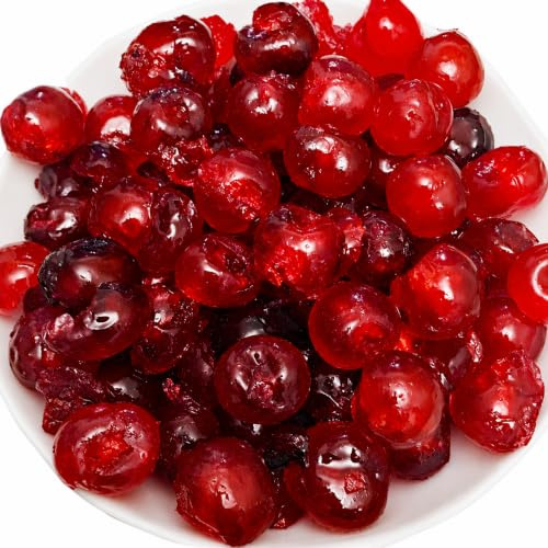 Hides Fine Foods - Red Glace Cherries - 1kg GMO Free - Suitable for Vegetarians - Baking - Desserts - Decorating - Cakes - Cookies - Tart - Mincemeat - Mince Pies - Panettone - Christmas Cake