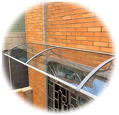 BGSFF Auvent de Porte Avant auvent de fenêtre en Polycarbonate, auvent de Patio extérieur au plafond Protection contre la lumière du Soleil contre la pluie UV et la Neige, abri de Cour m