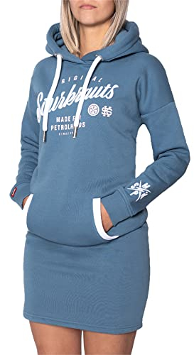SOURKRAUTS Damen Kleid Merle - Jersey Dress in Hellblau mit Taschen in Größe XS