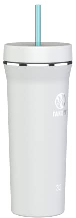 Takeya 32 oz Stainless Steel Insulated Tumbler with Straw Lid, Premium Quality, Sweatproof, Frost