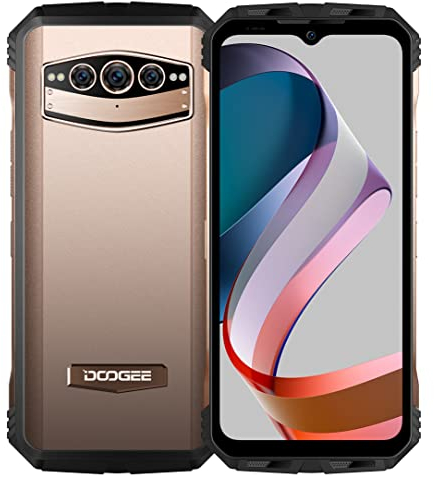 DOOGEE 5G Outdoor Smartphone ohne Vertrag V30T, Dimensity 1080 Octa Core 12GB+256GB, 6.58'' 120Hz FHD+, 108MP Triple AI Kamera(20MP Nachtsicht), 10800mAh Akku, Android 12 IP68 Handy, NFC Gold