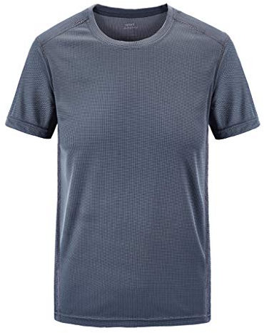 Tee Shirt T-Shirt Imprime d'extérieur décontracté d'été Grande Taille Sport Hauts Respirants à séchage Rapide Homme (8XL,Grey-1)