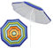 H HANSEL HOME Sombrilla Playa Inclinable de Acero Parasol Playa Plegable Protección Solar - 180cm, Multicolor