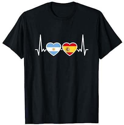 Argentina España Latido Bandera Español Argentino Camiseta