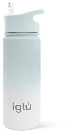 iglu Reusable Water Bottles | Premium Double Walled Stainless Steel | Vacuum Insulated Bottle | 24 Hours Cold & 12 Hours Hot | Sweatproof & BPA Free | Great Eco-Friendly Gift (Alaska, 570 ml)