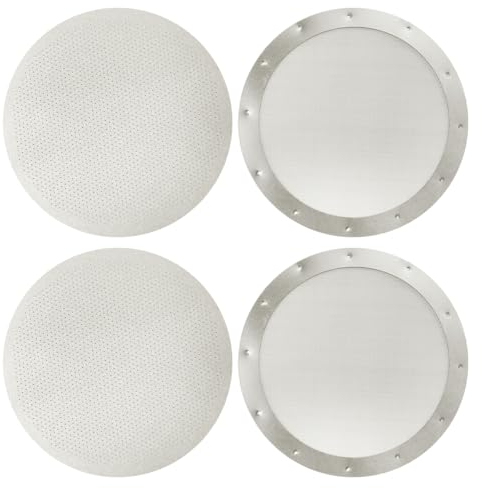 Metal Coffee Filter - 4Pcs Reusable Stainless Steel Washable Coffee Makers Mesh Filters for Universal 1000 ml / 34 oz / 8 Cup