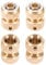Hicello 4PACK Brass Garden Hose End Quick Connectors for 1/2-inch Graden Hose Pipe, Garden Pipe Faucet Adapter for Home Watering, Gardening