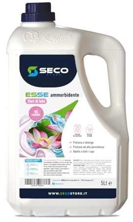SECOSTORE Ammorbidente Liquido Lavatrice ESSE AMMORBIDENTE FIORI DI LOTO, Delicato Freschezza e Morbidezza Lunga Durata | Tanica da 5 litri